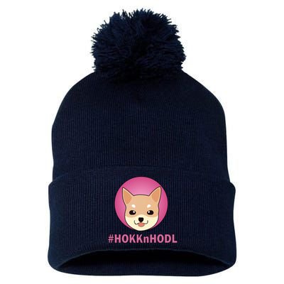 HokknHodl Hokk And Hold Crypto  Pom Pom 12in Knit Beanie