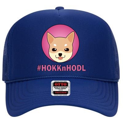 HokknHodl Hokk And Hold Crypto  High Crown Mesh Back Trucker Hat