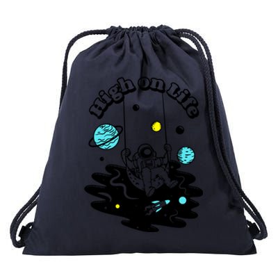 High On Life Drawstring Bag