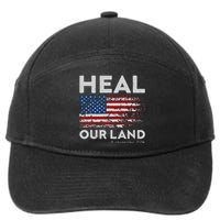 Heal Our Land Patriotic funny Christian faith 7-Panel Snapback Hat