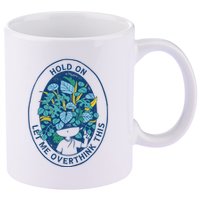 Hold On Let Me Overthink This Floral 11oz C Handle Ceramic Mug