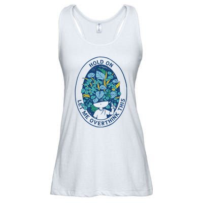 Hold On Let Me Overthink This Floral Ladies Essential Flowy Tank