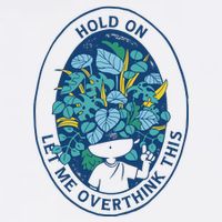 Hold On Let Me Overthink This Floral Flatbill Hat