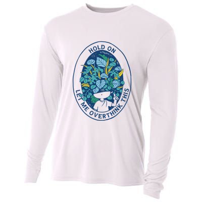 Hold On Let Me Overthink This Floral Cooling Performance Long Sleeve Crew