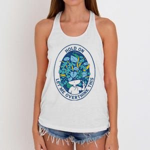 Hold On Let Me Overthink This Floral Women's Knotted Racerback Tank