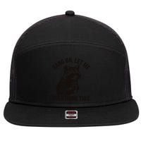 Hang On Let Me Overthink This Funny Racoon 7 Panel Mesh Trucker Snapback Hat