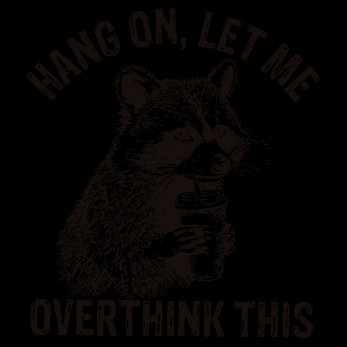 Hang On Let Me Overthink This Funny Racoon Bag