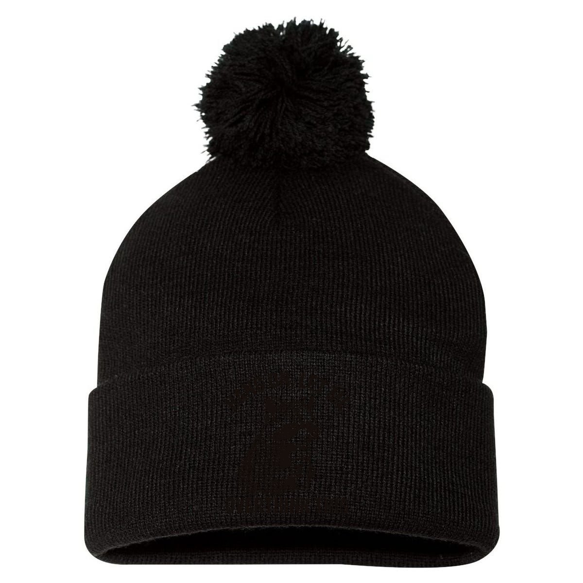 Hang On Let Me Overthink This Funny Racoon Pom Pom 12in Knit Beanie