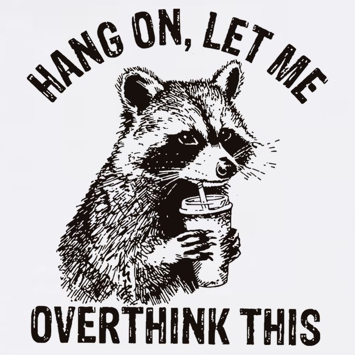 Hang On Let Me Overthink This Funny Racoon Baby Bodysuit
