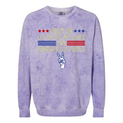 Hold On Let Me Get My Shoes And Conquer The World Running Colorblast Crewneck Sweatshirt