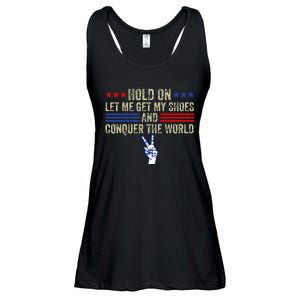 Hold On Let Me Get My Shoes And Conquer The World Running Ladies Essential Flowy Tank