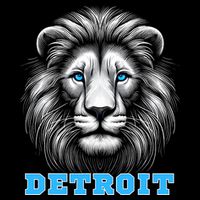 Head Of Lion With Blue Eyes Detroit Michigan Football Fan 16 in Basic Backpack