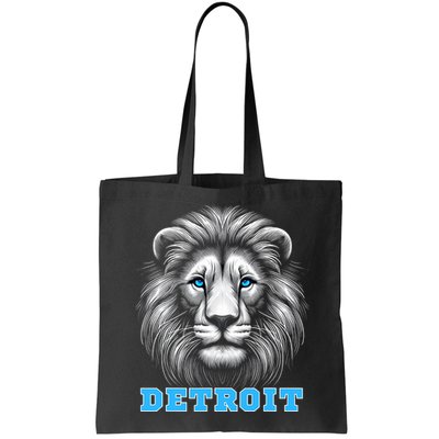 Head Of Lion With Blue Eyes Detroit Michigan Football Fan Bag