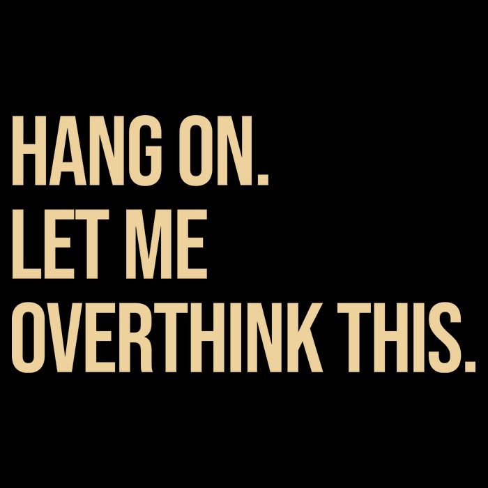 Hang On Let Me Overthink This Funny Flat Bill Trucker Hat