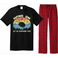 Hang On Let Me Overthink This Funny Sayings Vintage Graphic Pajama Set