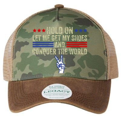 Hold On Let Me Get My Shoes And Conquer The World Running Legacy Tie Dye Trucker Hat