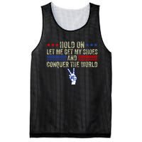 Hold On Let Me Get My Shoes And Conquer The World Running Mesh Reversible Basketball Jersey Tank