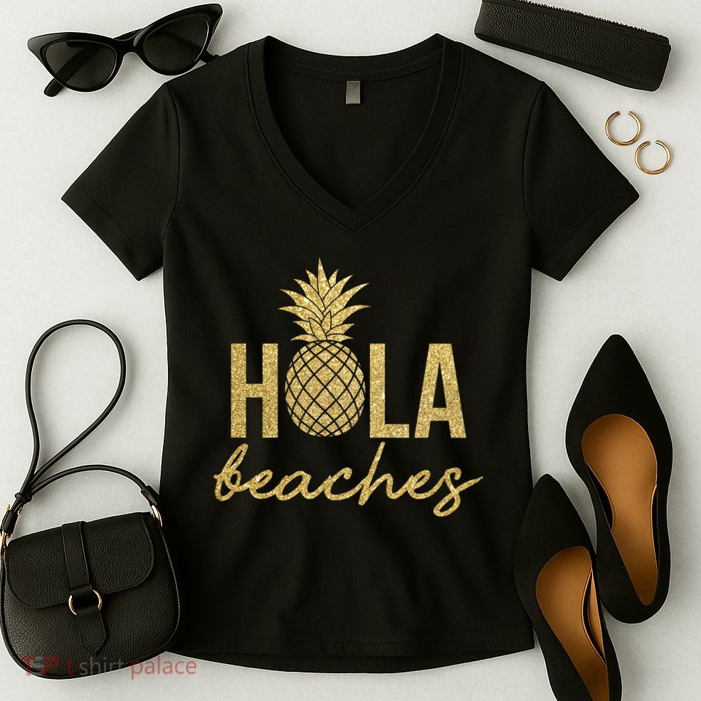 Hola Beaches Limited Edition Women's V-Neck T-Shirt