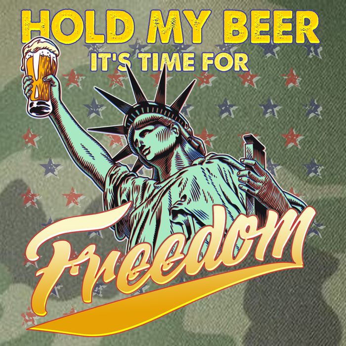 Hold My Beer It's Time For Freedom Statue Of Liberty Legacy Tie Dye Trucker Hat