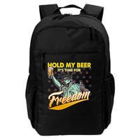 Hold My Beer It's Time For Freedom Statue Of Liberty Backpack