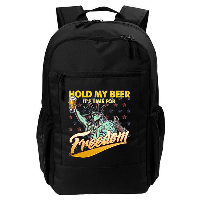 Hold My Beer It's Time For Freedom Statue Of Liberty Backpack