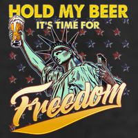 Hold My Beer It's Time For Freedom Statue Of Liberty Adult Drive Performance Visor