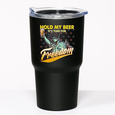 Hold My Beer It's Time For Freedom Statue Of Liberty Tumbler