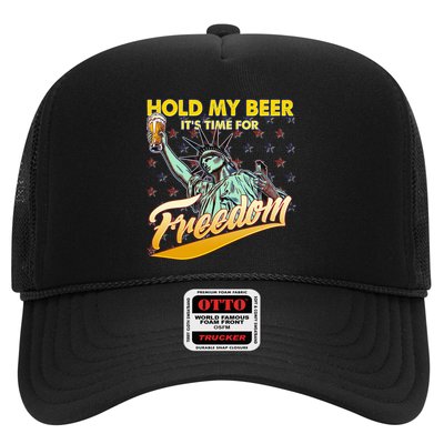 Hold My Beer It's Time For Freedom Statue Of Liberty Trucker Hat