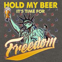Hold My Beer It's Time For Freedom Statue Of Liberty Cotton Canvas Backpack