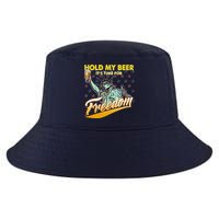 Hold My Beer It's Time For Freedom Statue Of Liberty Cool Comfort Performance Bucket Hat