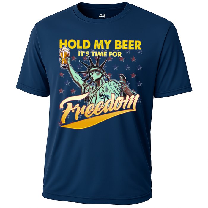 Hold My Beer It's Time For Freedom Statue Of Liberty Performance Shirt