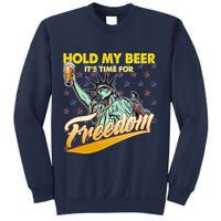 Hold My Beer It's Time For Freedom Statue Of Liberty Sweatshirt