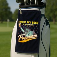 Hold My Beer It's Time For Freedom Statue Of Liberty Golf Towel