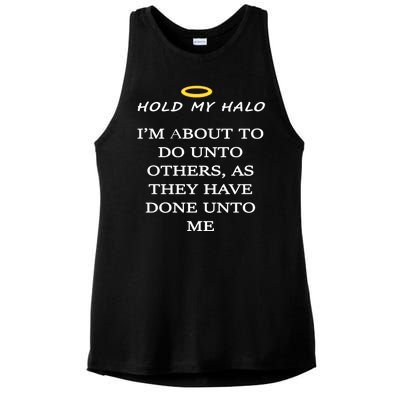 Hold My Halo Ladies PosiCharge Tri-Blend Wicking Tank