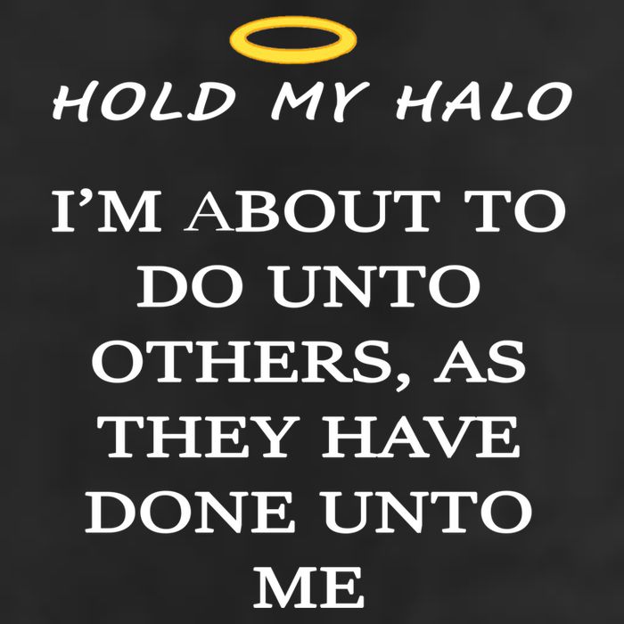 Hold My Halo 7 Panel Mesh Trucker Snapback Hat
