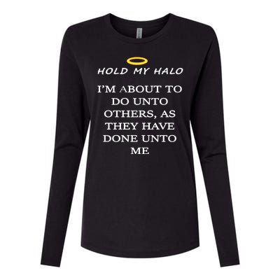 Hold My Halo Womens Cotton Relaxed Long Sleeve T-Shirt