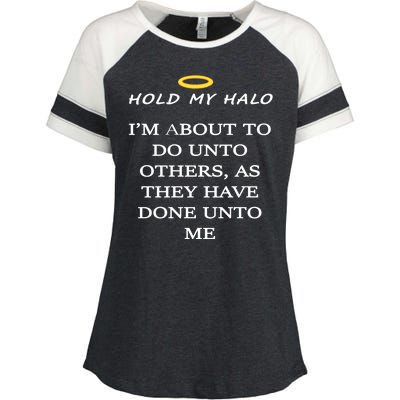 Hold My Halo Enza Ladies Jersey Colorblock Tee