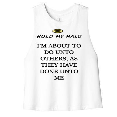 Hold My Halo Women's Racerback Cropped Tank