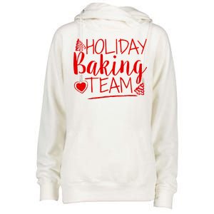 Holiday Baking Team Womens Funnel Neck Pullover Hood