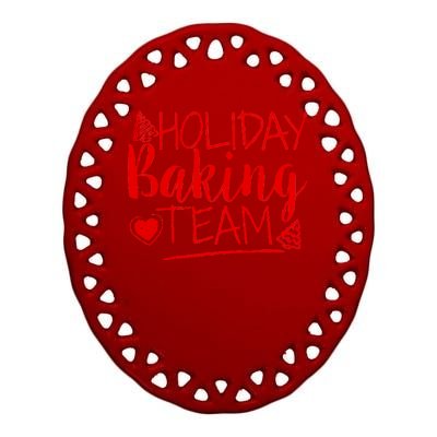 Holiday Baking Team Ceramic Oval Ornament