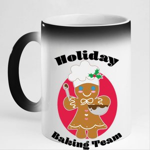 Holiday Baking Team Gingerbread 11oz Black Color Changing Mug