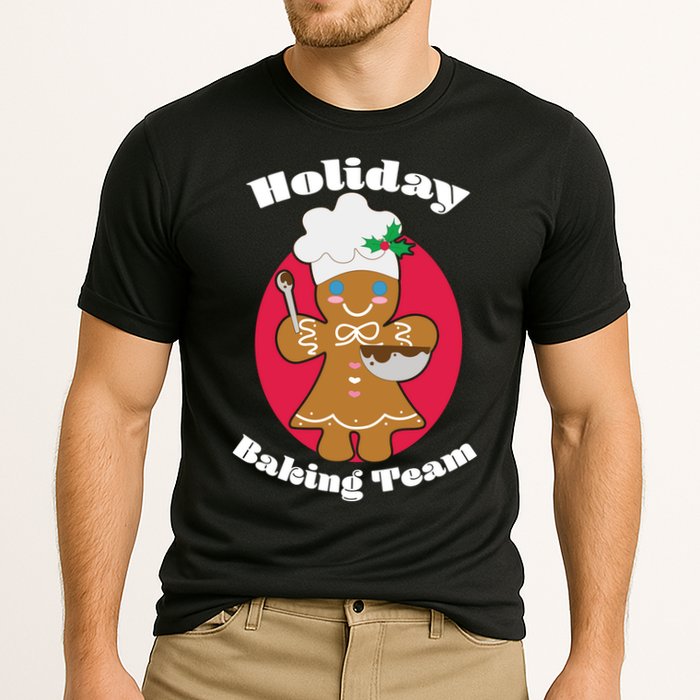 Holiday Baking Team Gingerbread Cooling Performance Crew T-Shirt
