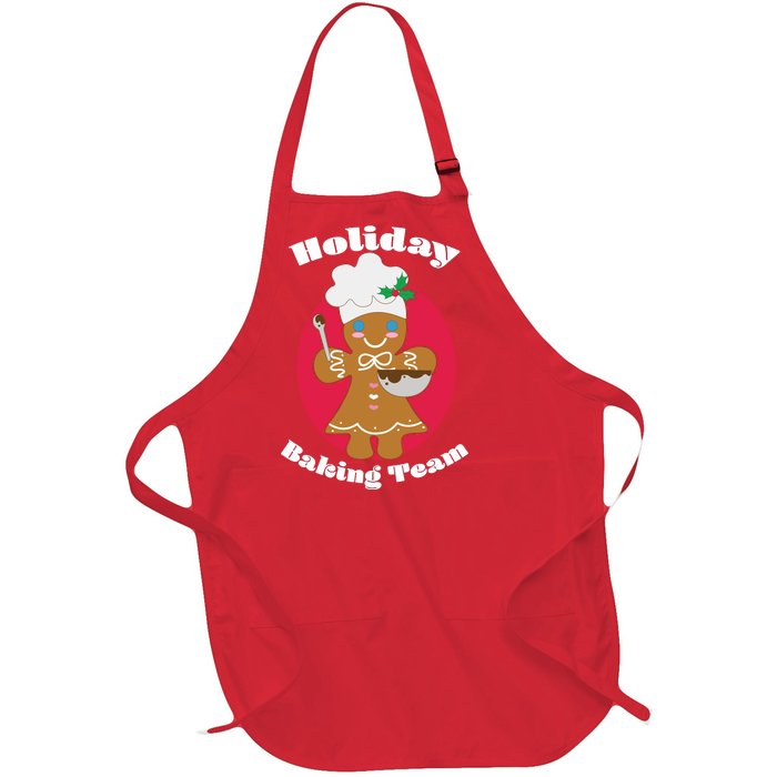 Holiday Baking Team Gingerbread Full-Length Apron With Pockets