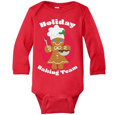 Holiday Baking Team Gingerbread Baby Long Sleeve Bodysuit