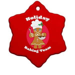 Holiday Baking Team Gingerbread Ceramic Star Ornament