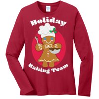 Holiday Baking Team Gingerbread Ladies Long Sleeve Shirt