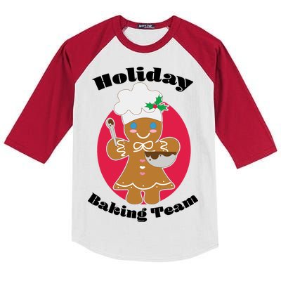 Holiday Baking Team Gingerbread Kids Colorblock Raglan Jersey