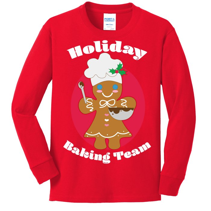 Holiday Baking Team Gingerbread Kids Long Sleeve Shirt