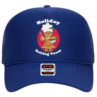 Holiday Baking Team Gingerbread High Crown Mesh Back Trucker Hat