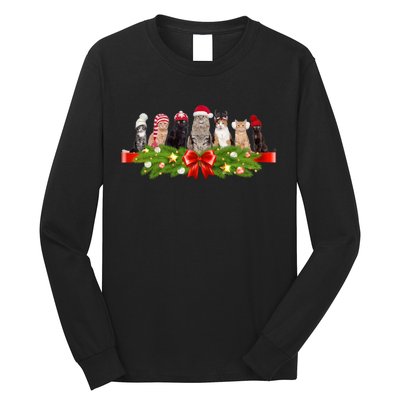 Holiday Christmas Cats Long Sleeve Shirt